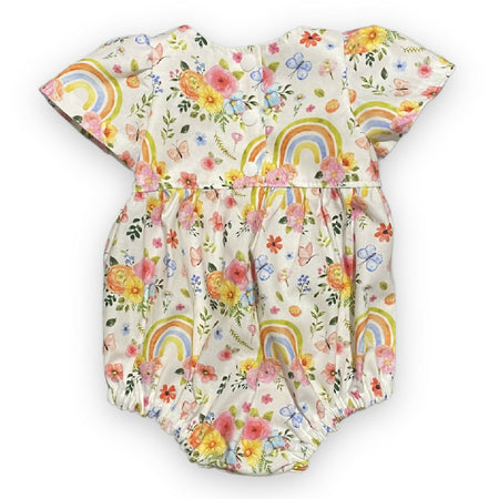 Rainbow Floral Tea Party Romper