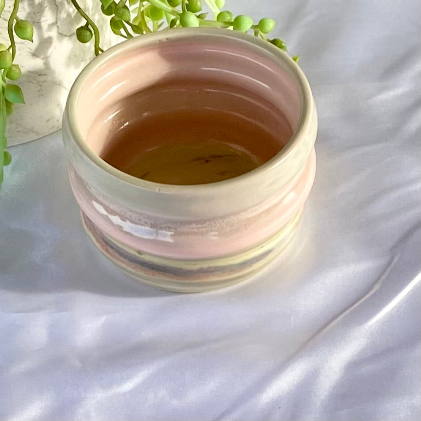 Marbled Effect Ceramic Latte Cup|Handmade Pottery