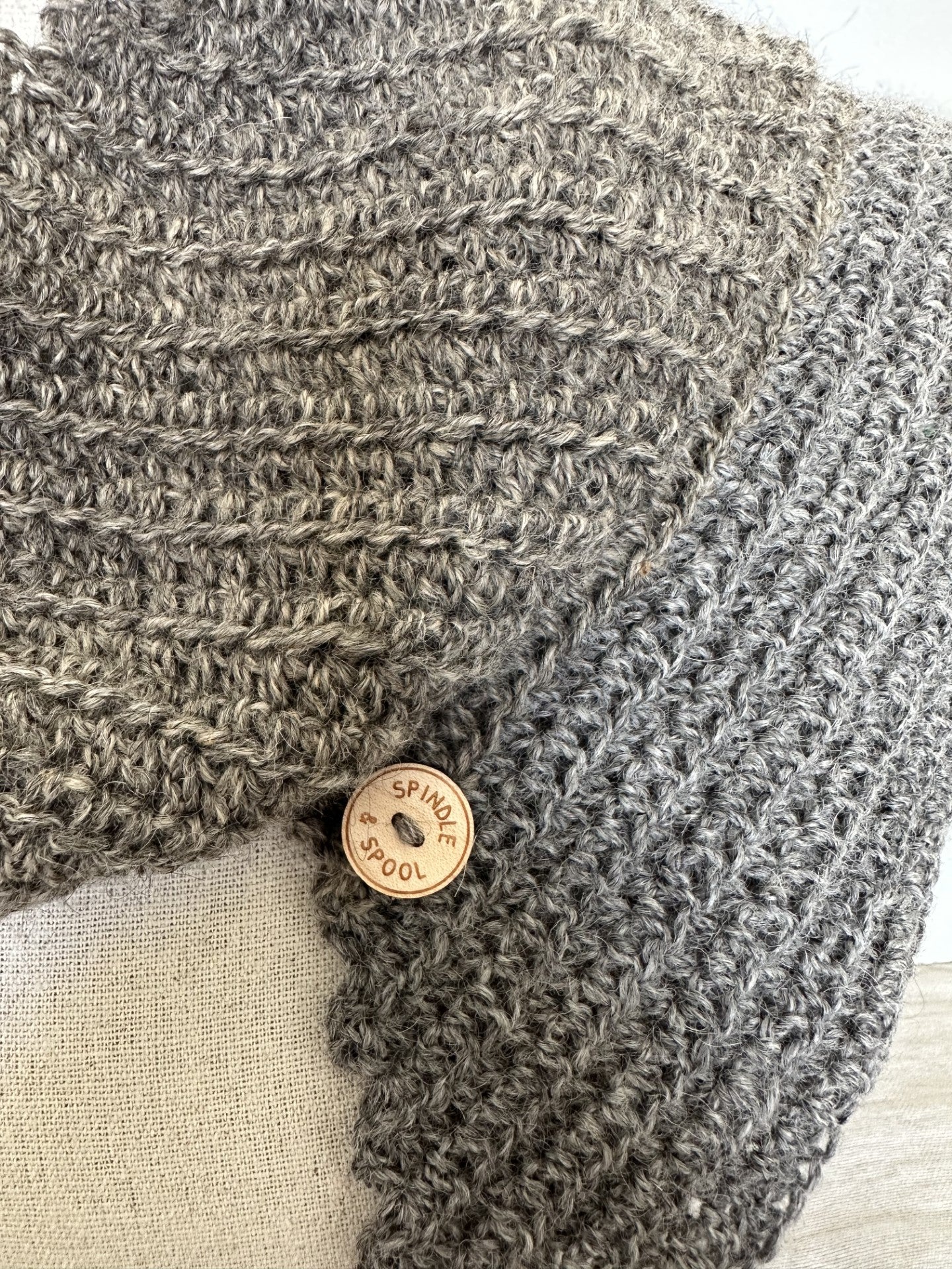 Australian Alpaca Ash Crocheted Scarf