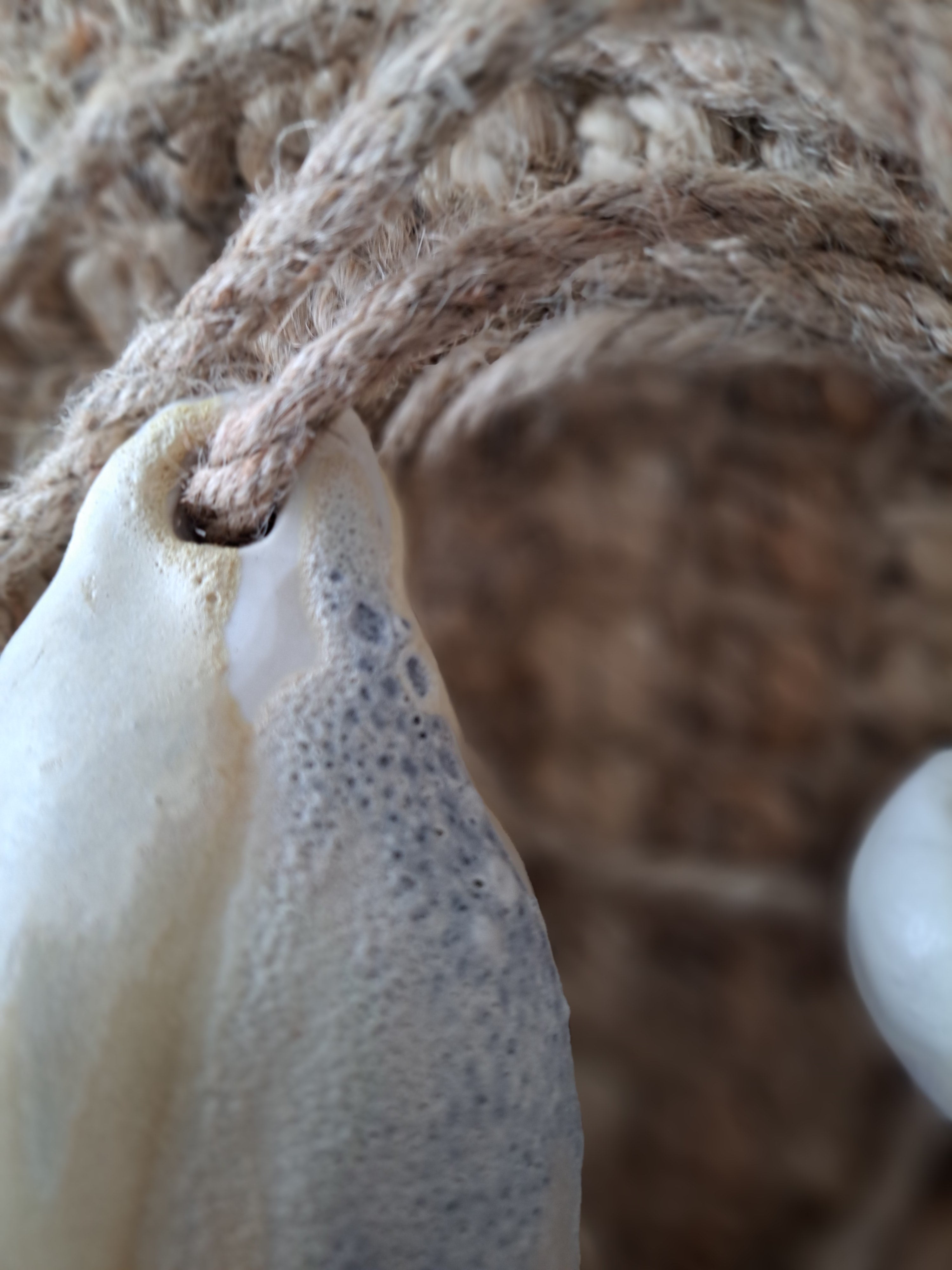 Contemporary Coastal Hanging Wall Art  - Ceramic Bells, Chimes, Beads