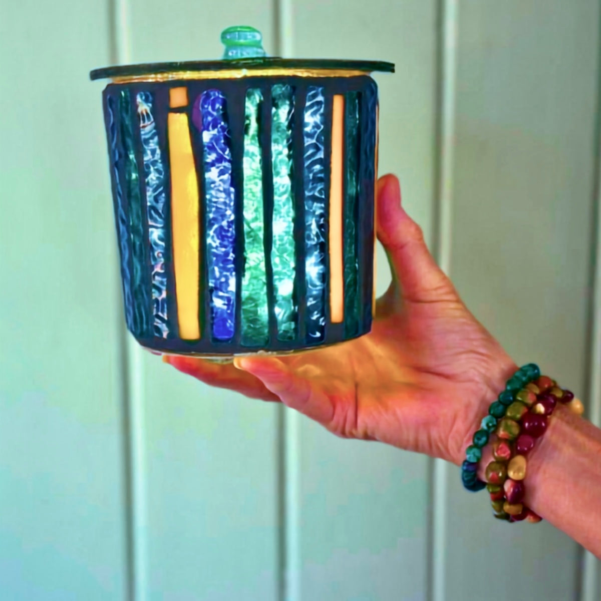 Mini Hand-Cut Glass Illumination Art #2
