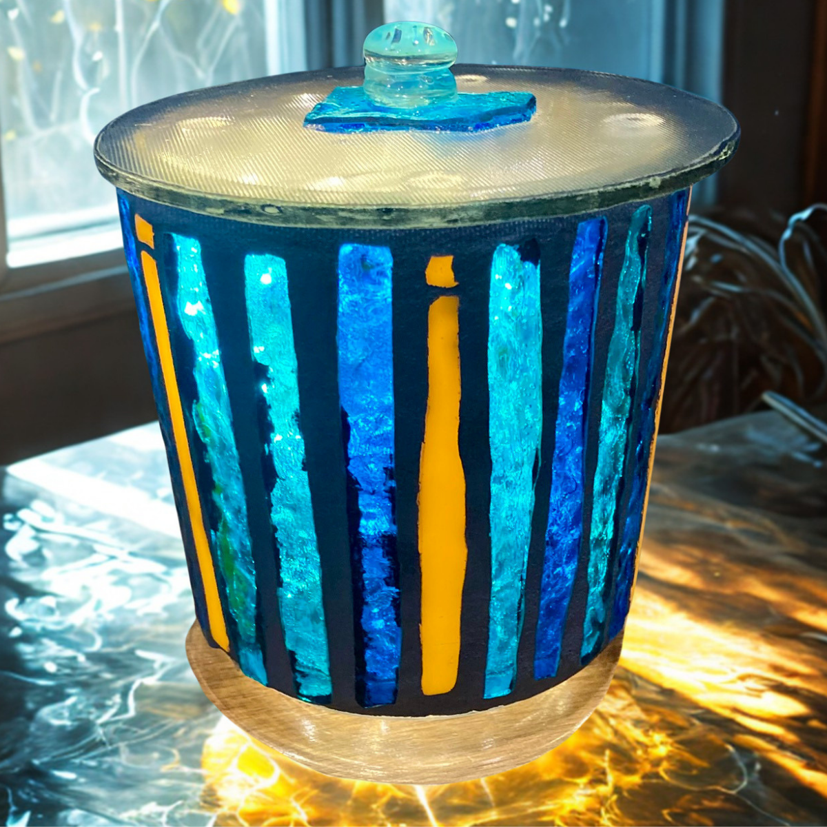 Mini Hand-Cut Glass Illumination Art #2