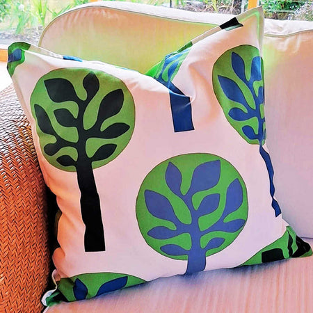 Large Cushion | Funky Tree Design | Includes Insert