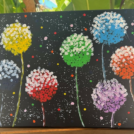 Acrylic painting - Abstract Flowers