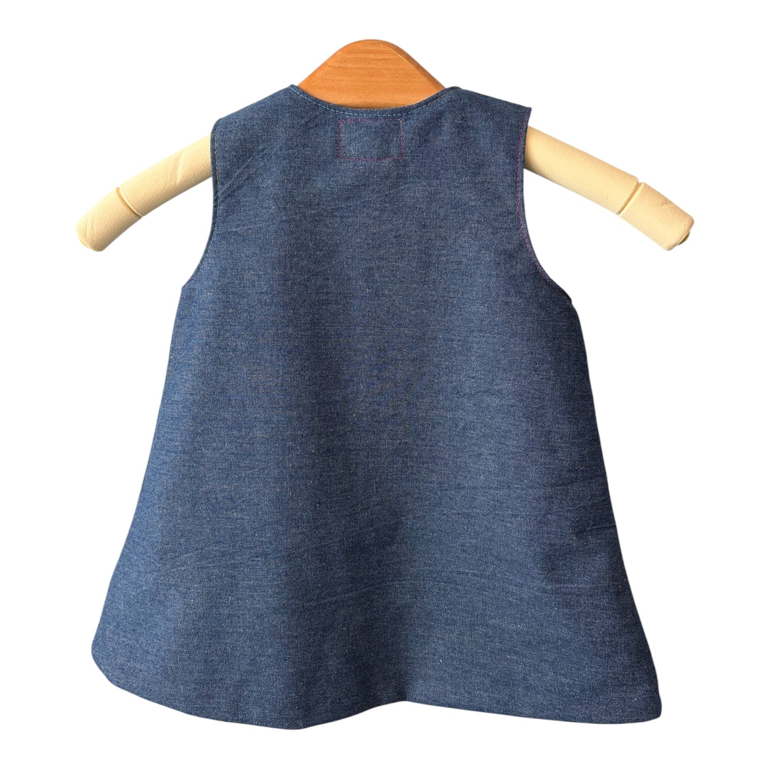 Denim Boho Floral Pinafore Dress 6-9 mths