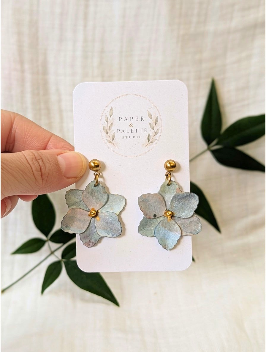 Gladiolus Flower Earrings | Handmade Paper Floral Earrings | Lightweight Dangles