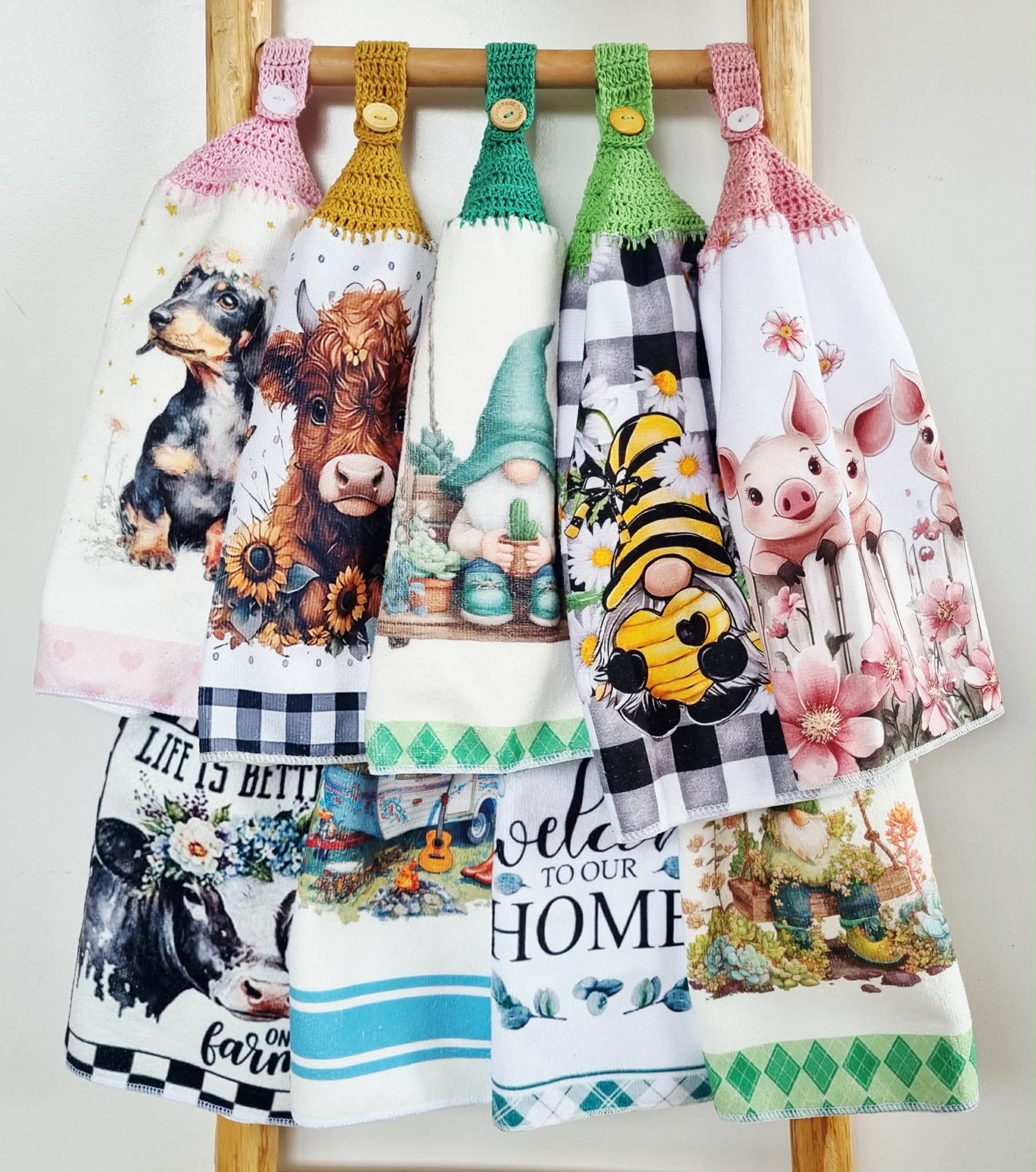 Kitchen Hand Towel | Hanging | Polyester Microfibre | SINGLE LAYER | 9 Styles - 19 - 27