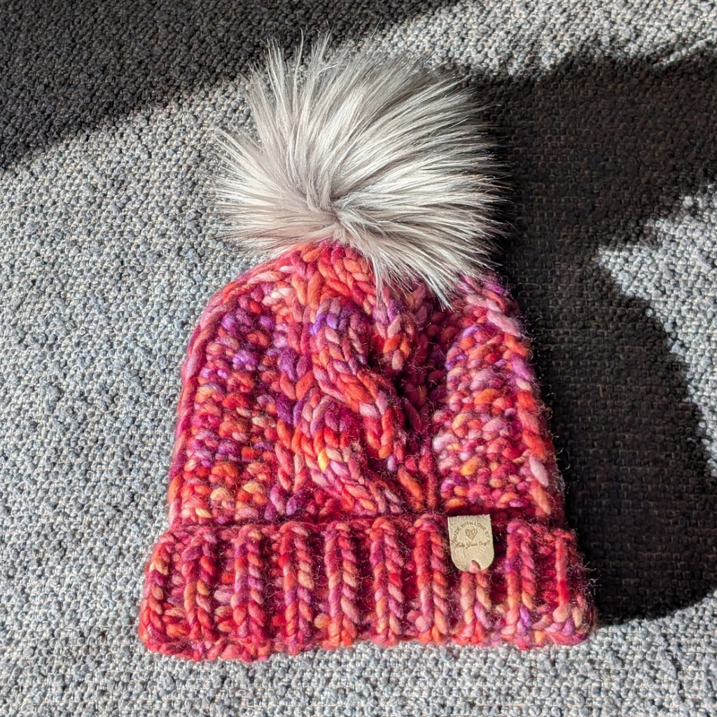 Saige beanie, luxury Cabled beanie