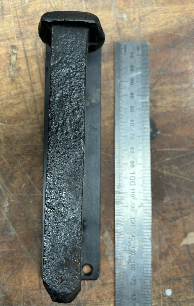 Railway spike door handle length