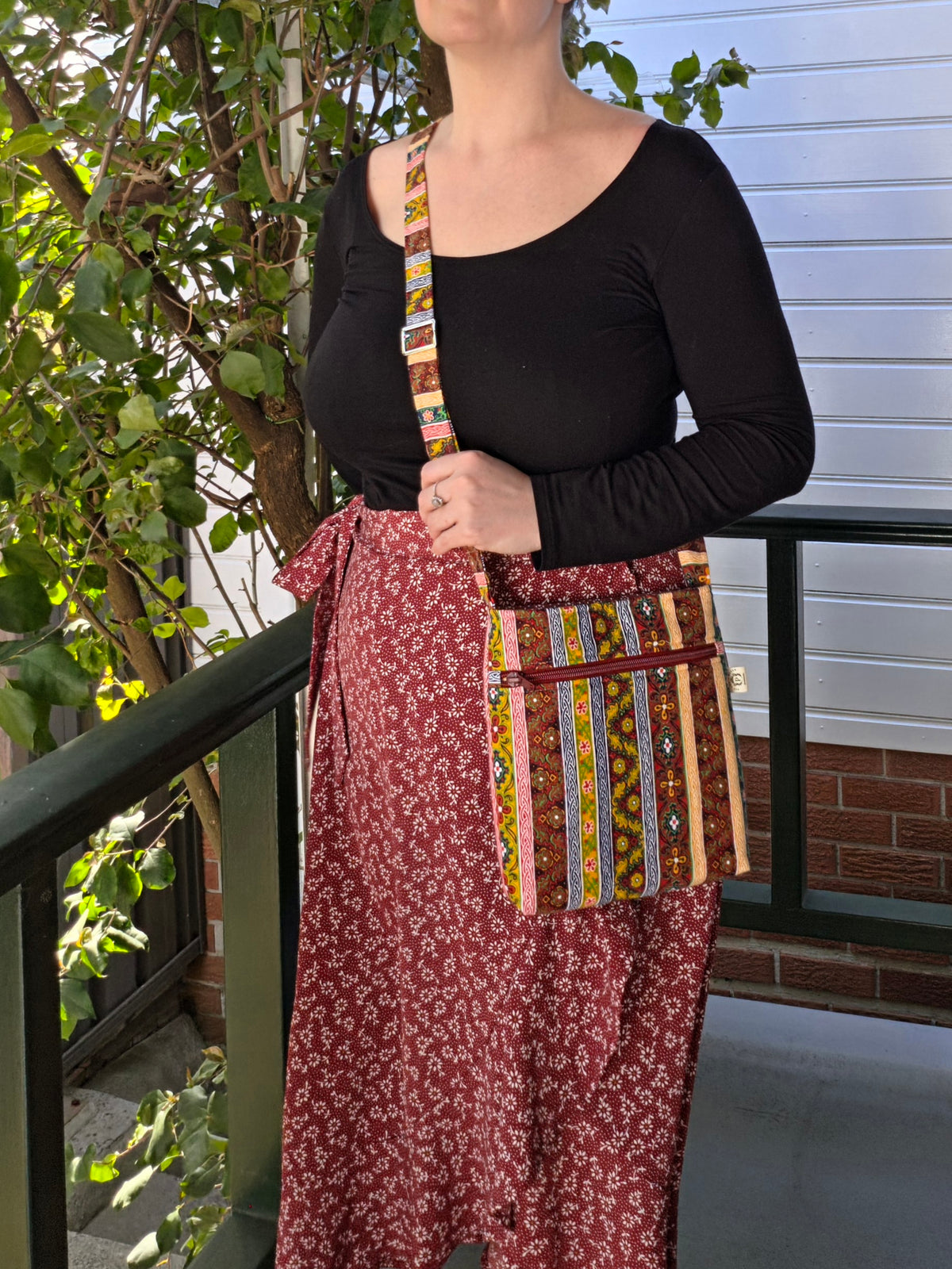 Upcycled Crossbody Bag- Made With 100% Pre-Loved Fabrics