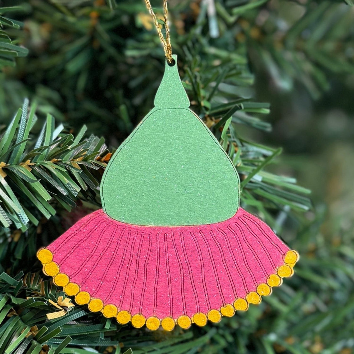 Gumnut Blossom Hand Painted Christmas Decoration
