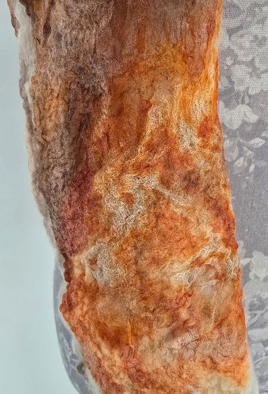 Nuno Felted Wool & Silk Scarf – Earth & Stone Inspired