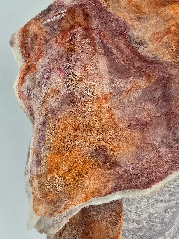 Nuno Felted Wool & Silk Scarf – Earth & Stone Inspired