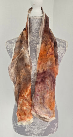 Nuno Felted Wool & Silk Scarf – Earth & Stone Inspired