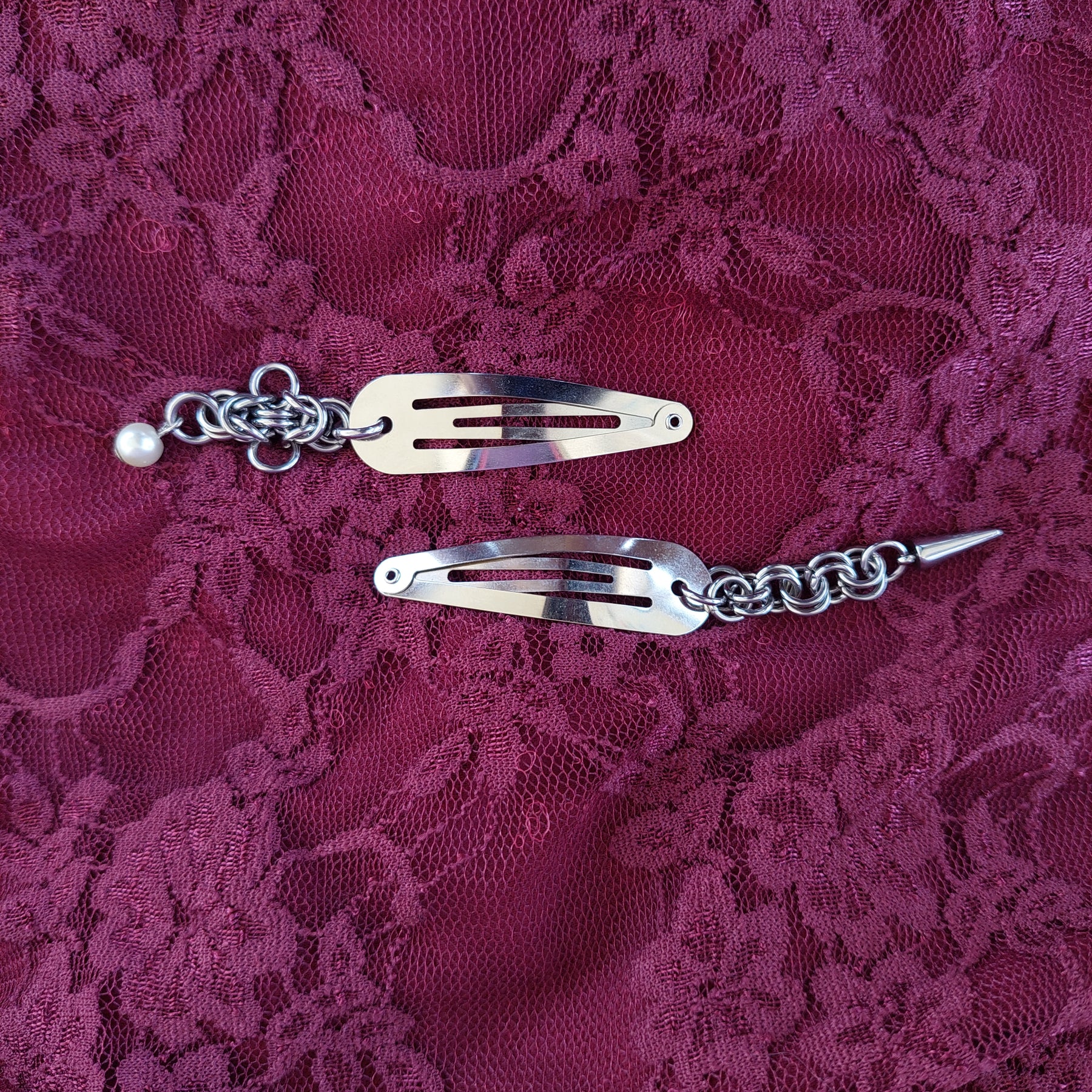 Chainmaille hairclips set