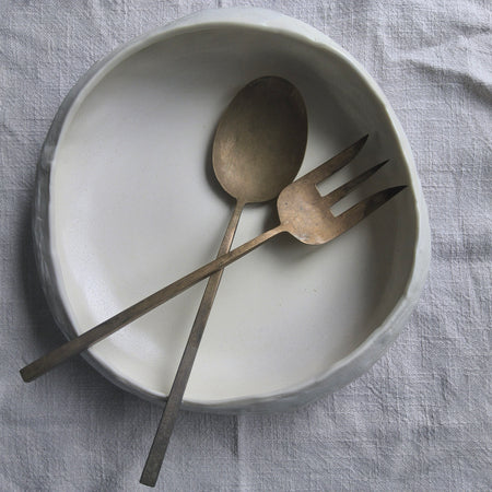 White Porcelain Serving Bowl | function • comfort • handformed