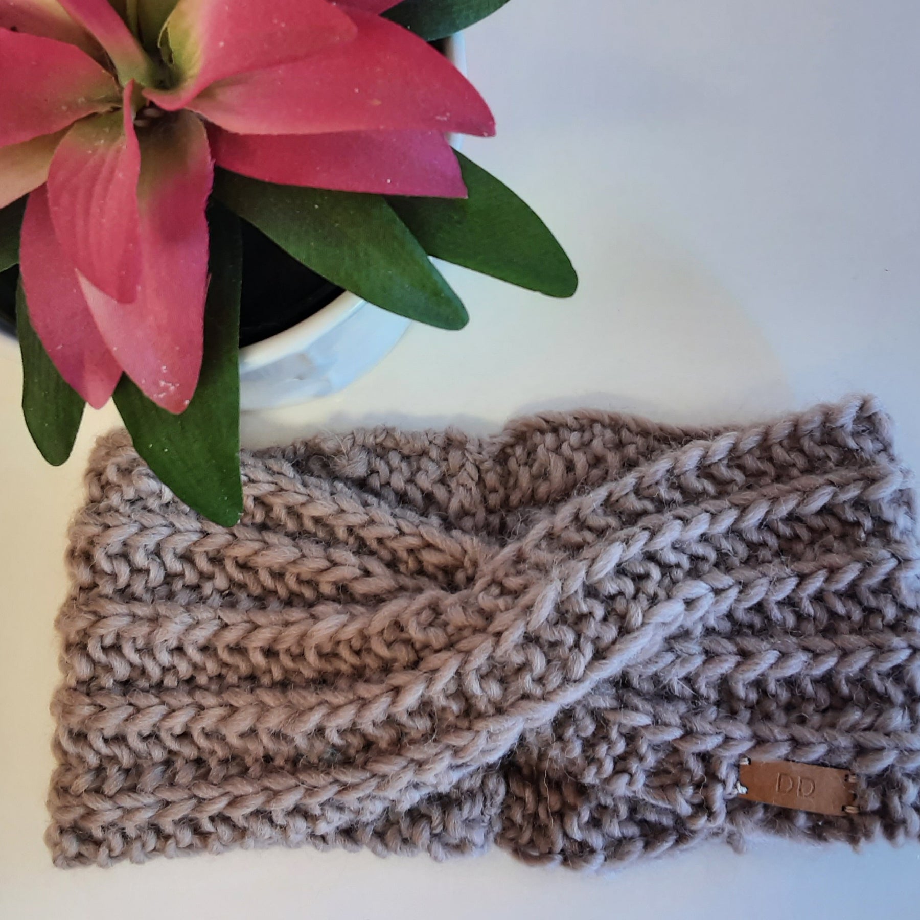 Handknitted pure wool headband