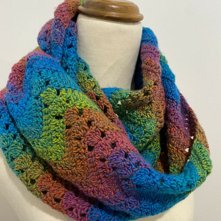 Infinity rainbow scarf