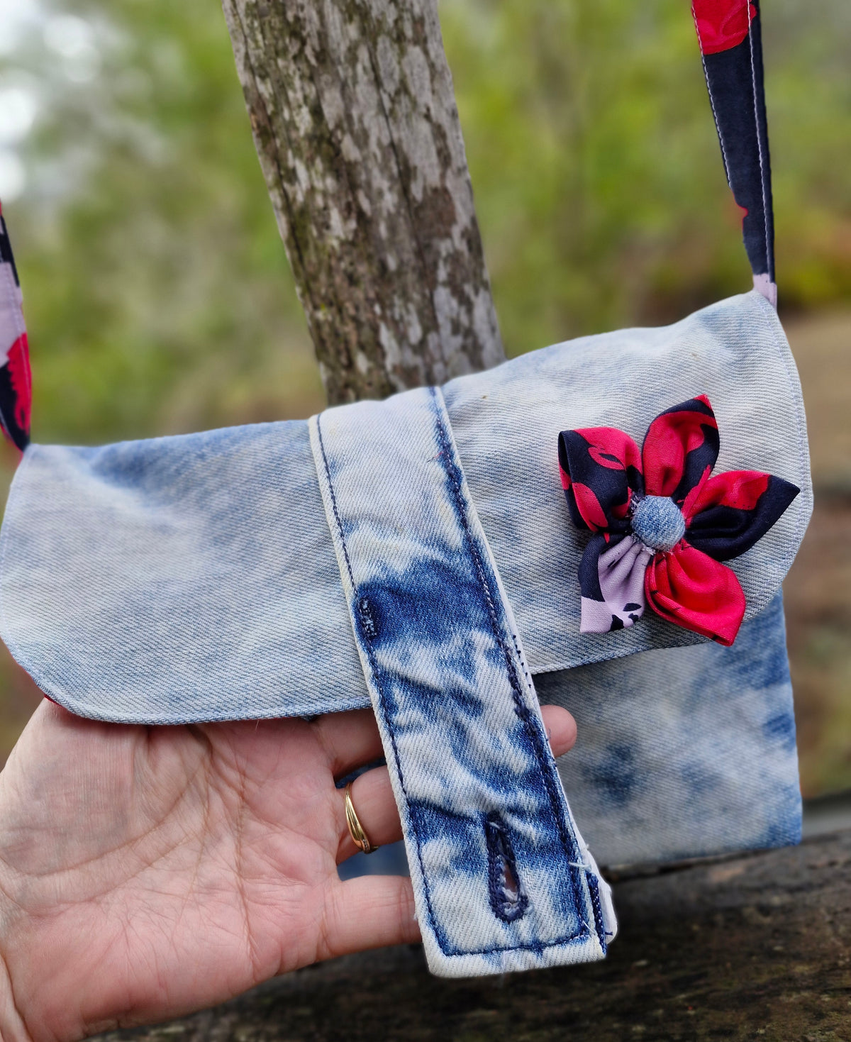 Upcycled Crossbody Bag / Eco Friendly One of a kind