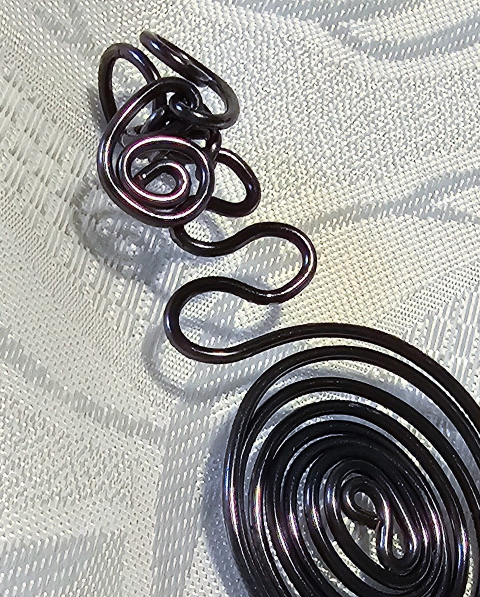 Handmade Black Wirework Pendant FREE POST