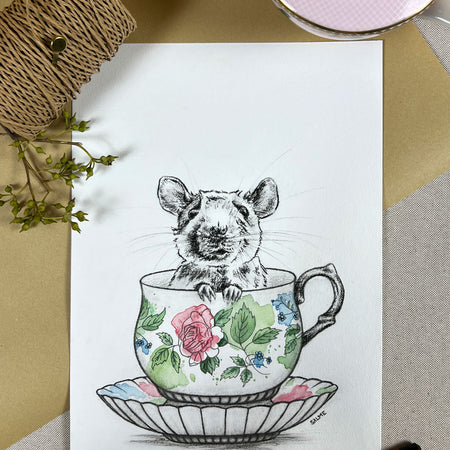 Lady Grey | Mouse | Hand Drawn Original Artwork