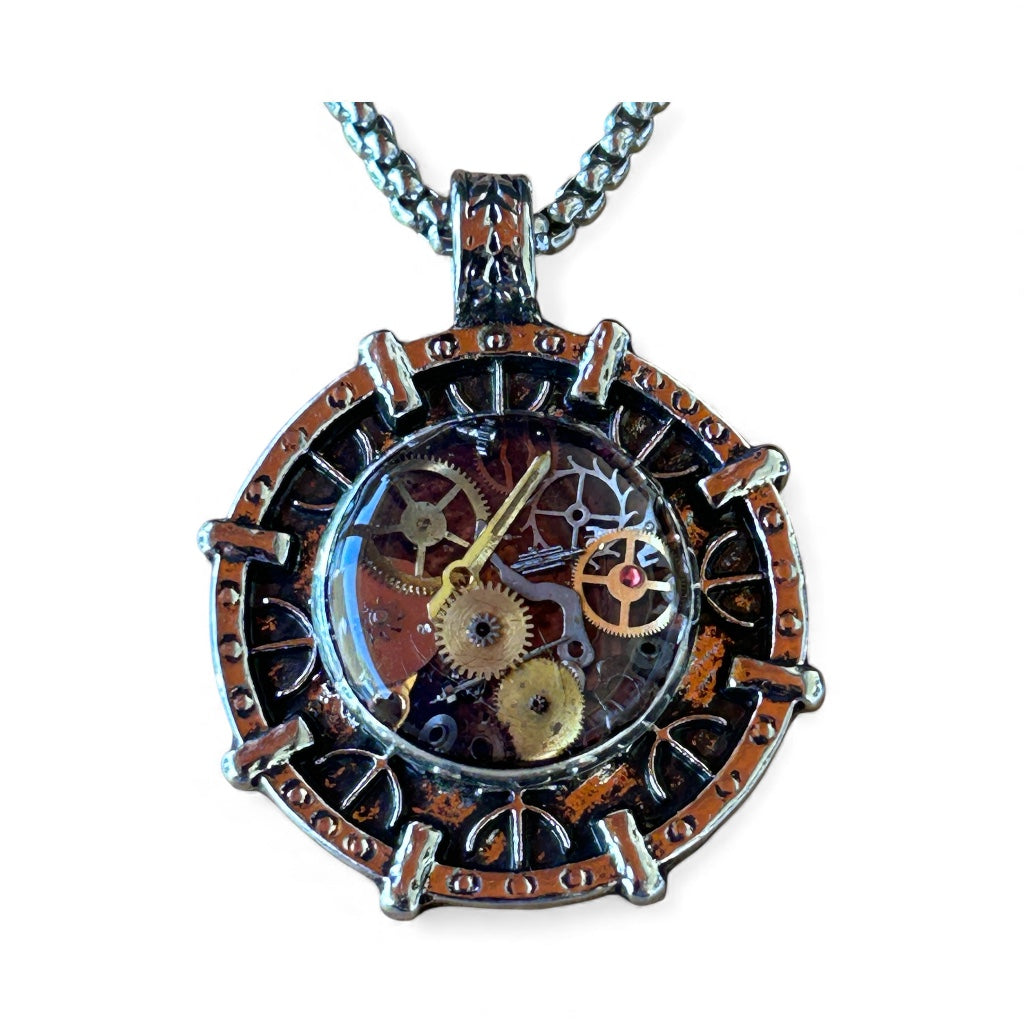 Steampunk watch parts Nordic Mens necklace