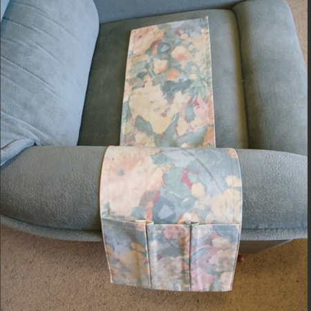 Fabric Remote Control Holder- 3 Pocket Floral