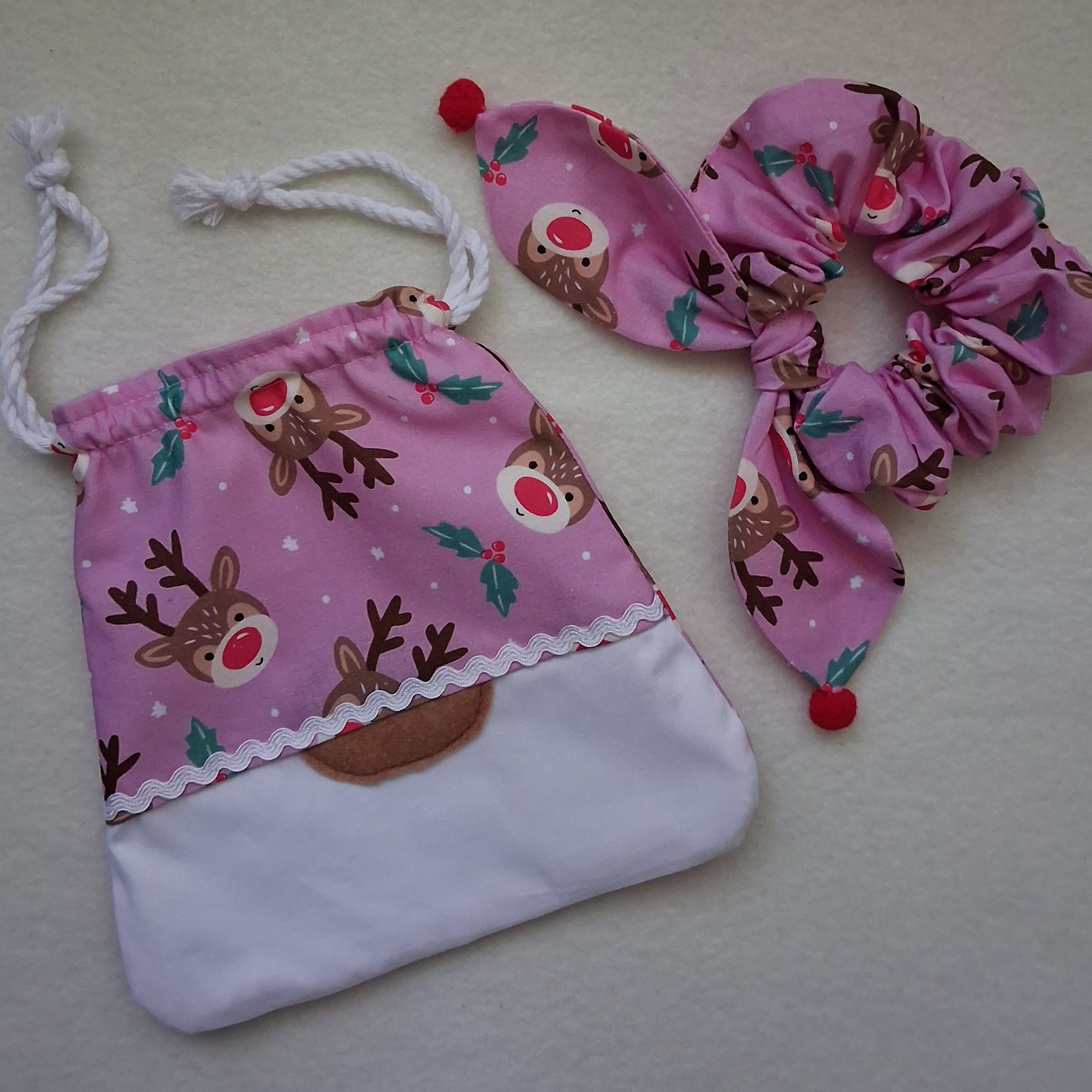 Children's Christmas Gnome Bag & Scrunchie