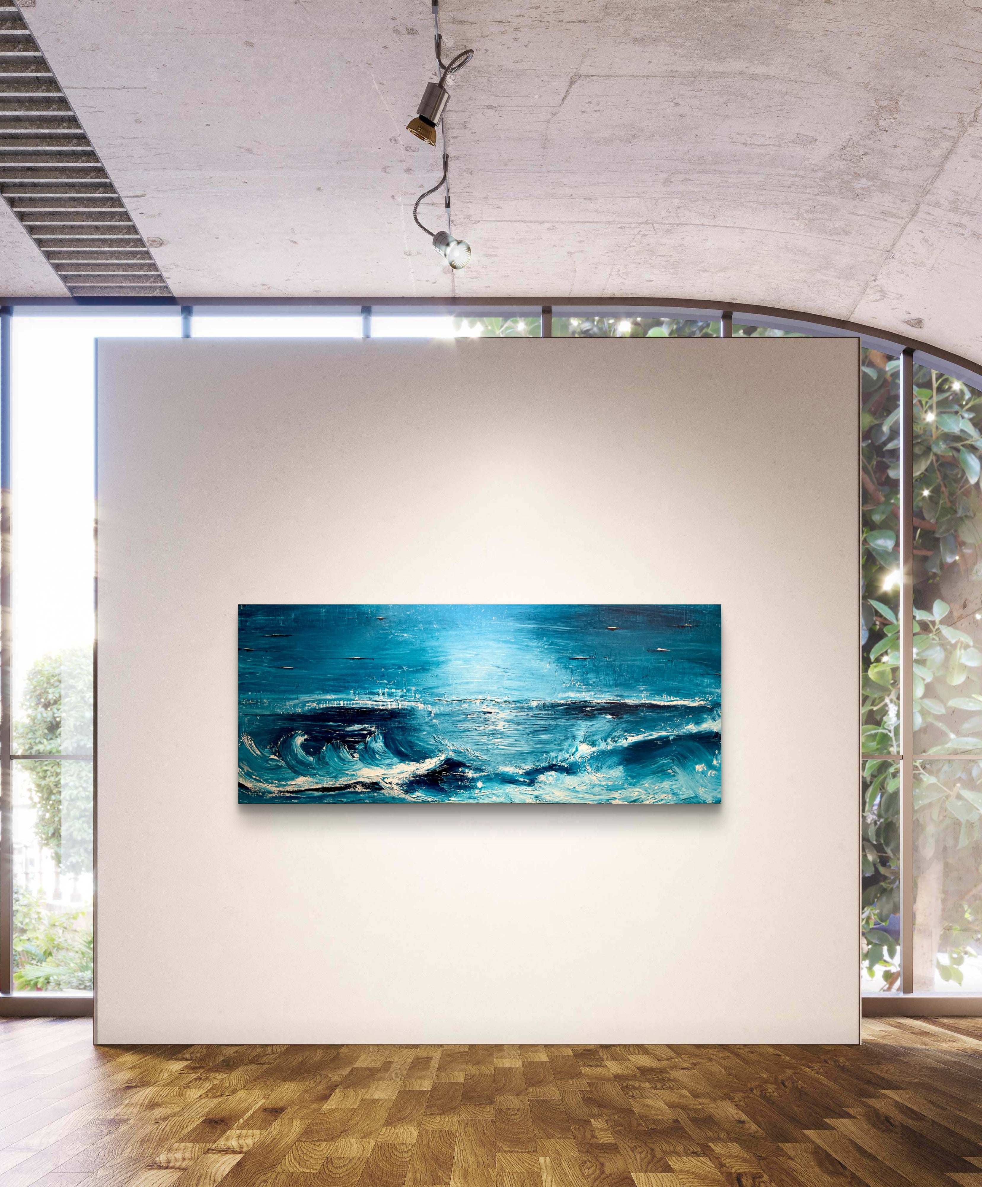 Beyond the Churn - Large Textured Acrylic on canvas