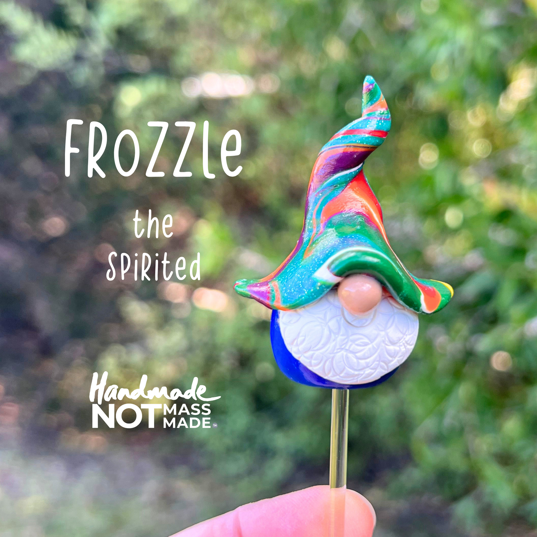 Whimsical polymer gnome trio - Frozzle, Kipper & Snop