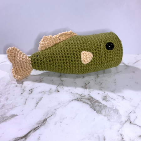 Crochet Bass Fish Toy