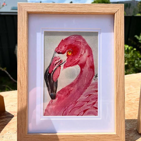 Flamingo| Bird Art | A6 Framed Print