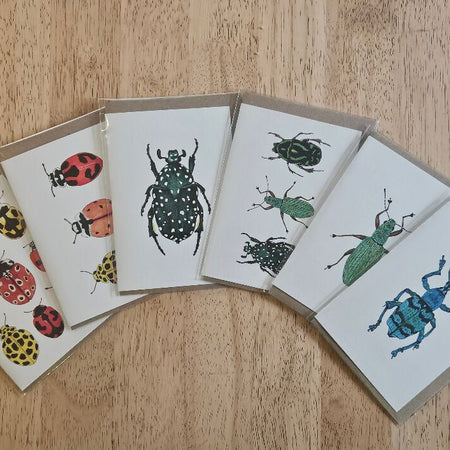 Watercolour Greeting Cards - The Fauna Series - Bugs