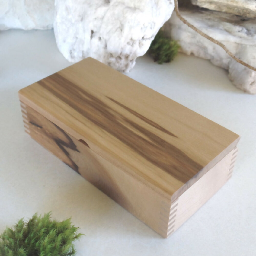 Solid Timber Joinery Box- Australian Sassafras with Blackheart figure