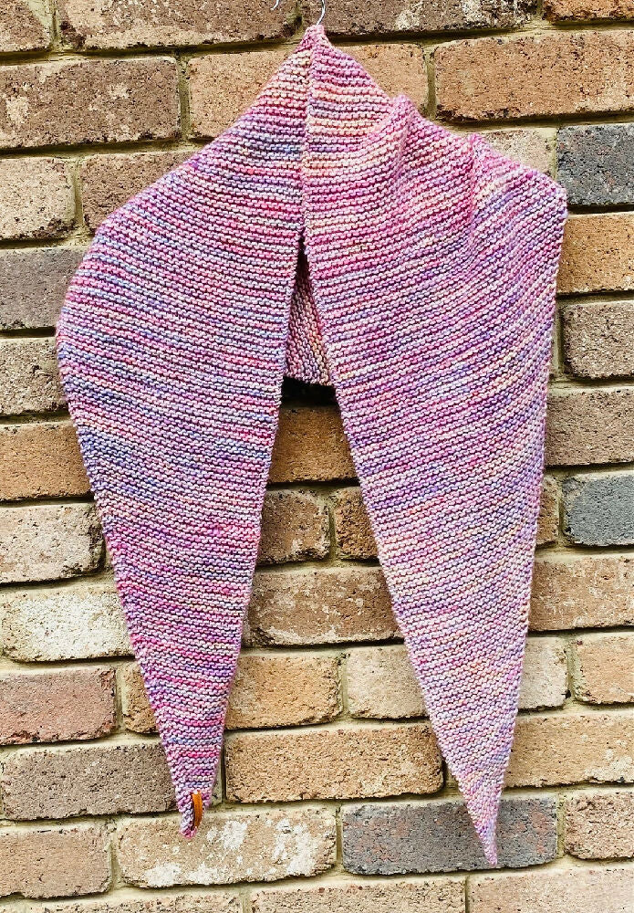 PDF Scarf Knitting Pattern, Diamond Scarf, Triangle Shawl DIY PDF