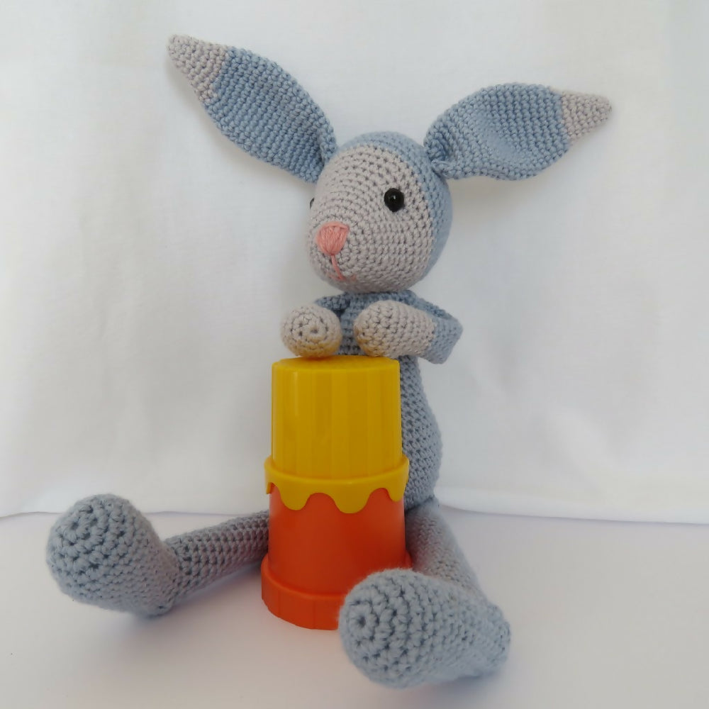 Crochet Bunny Large Light Blue