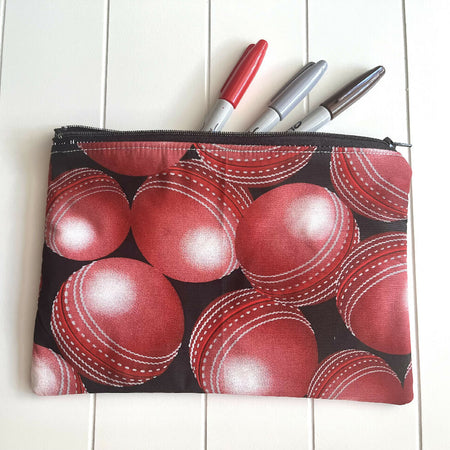 Cricket balls pencil case