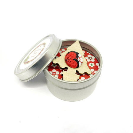 Christmas Tree Brooch with Gift Tin