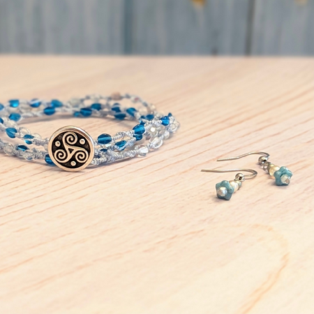 Interconnectedness, love, and friendship earrings and bracelet gift set