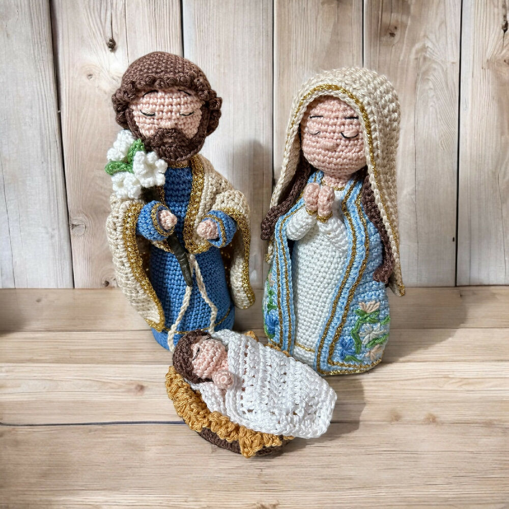 Christmas Crochet Joseph Mary Jesus Family