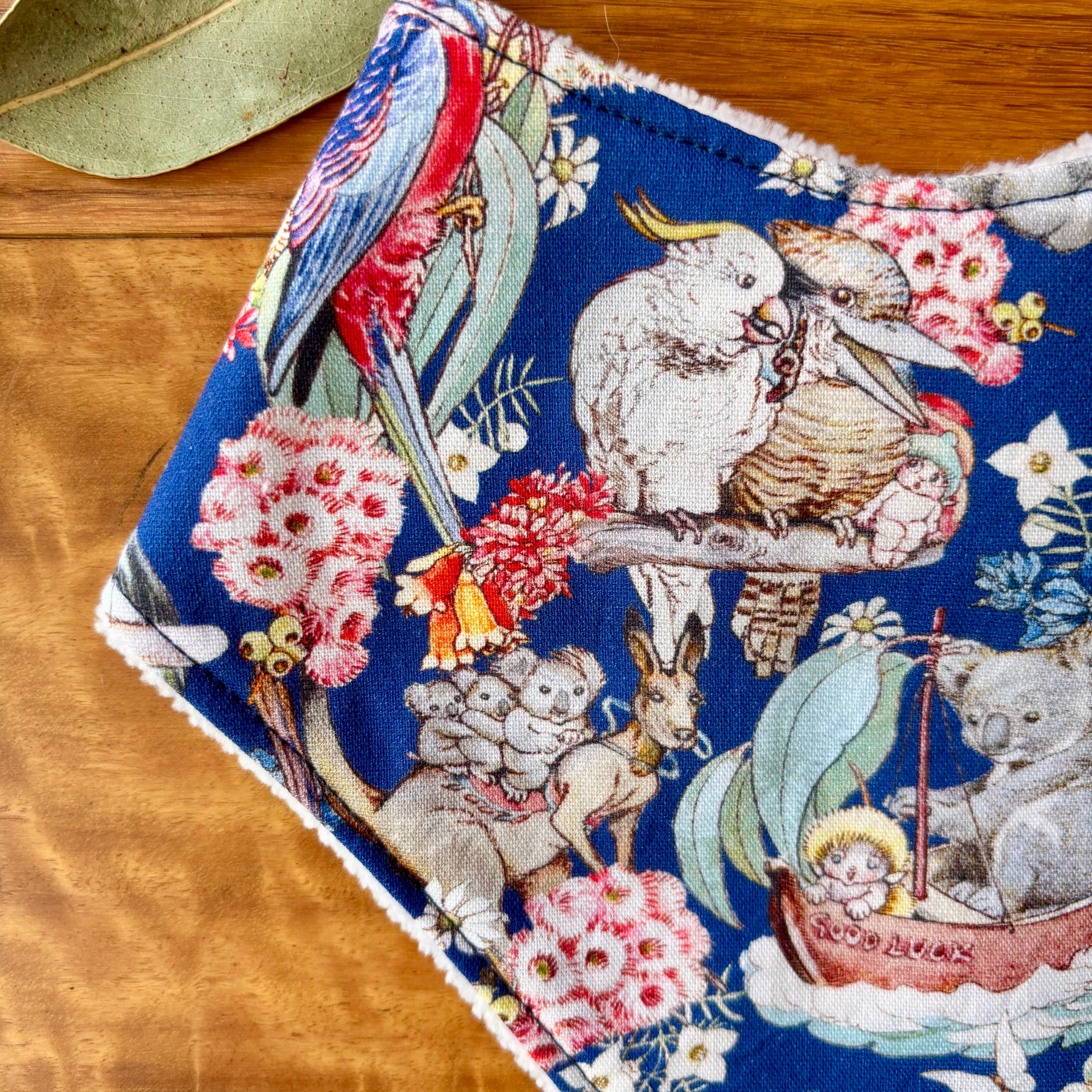 Baby Bib and Burp Cloth Set | May Gibbs Gumnut Baby Adventures | Ready to Ship