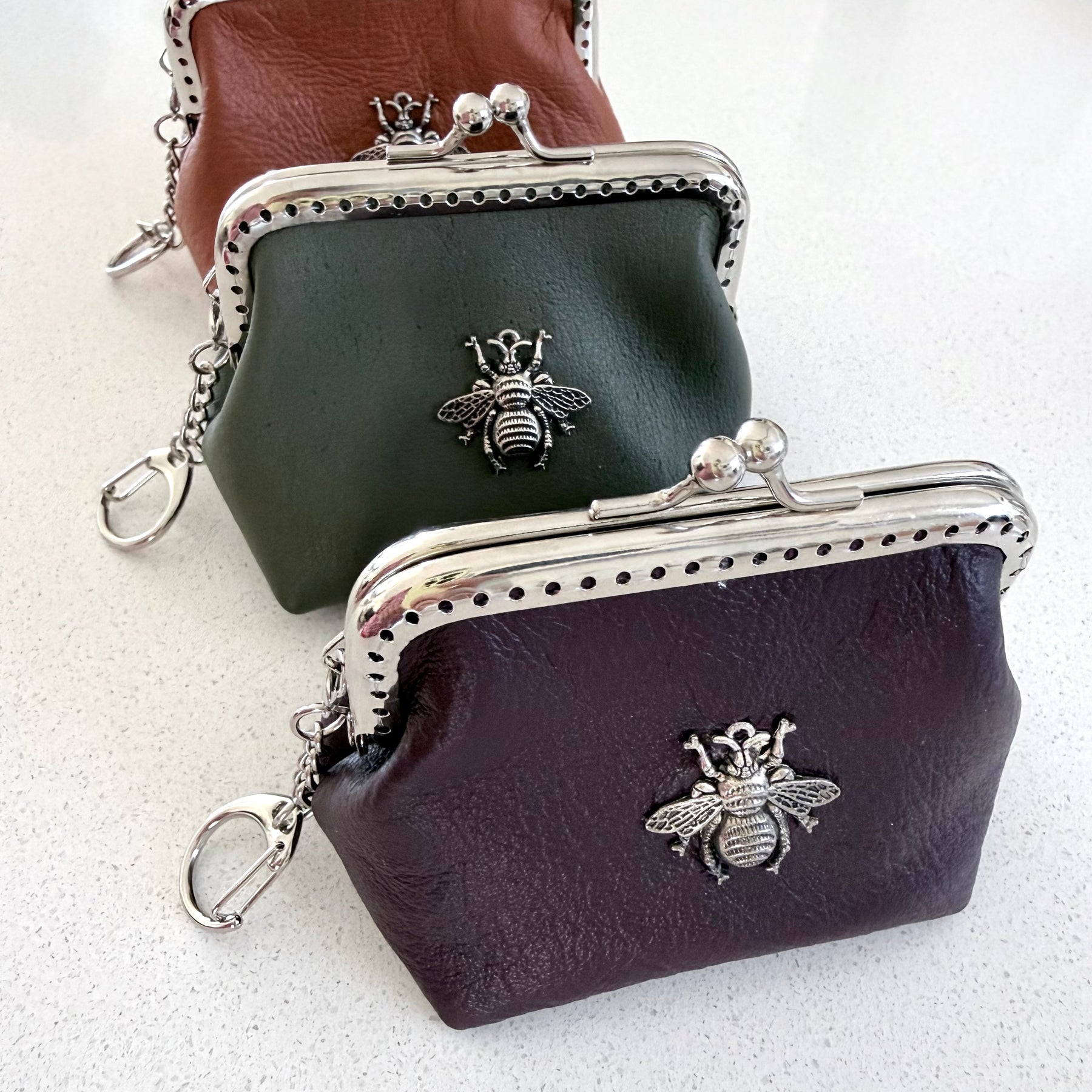 ‘Bee’ coin purse with key chain