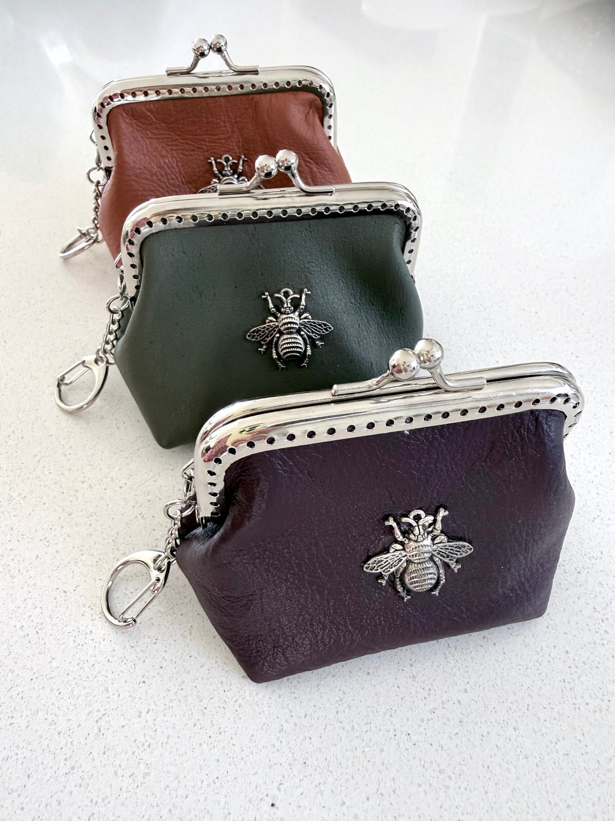 ‘Bee’ coin purse with key chain