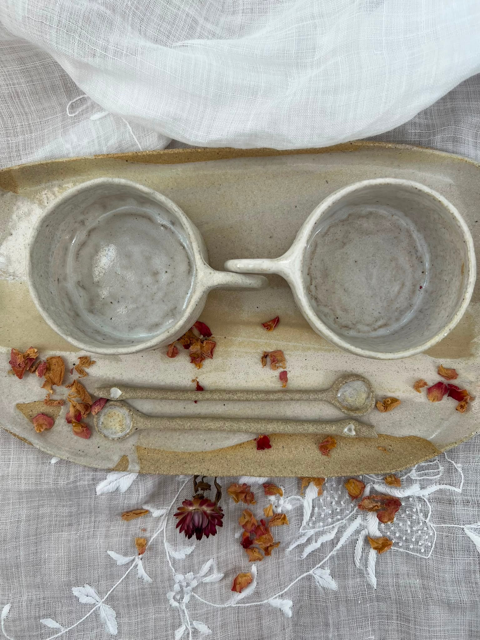 Handmade Ceramic Espresso set |  together forever • lovers