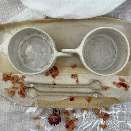 Handmade Ceramic Espresso set |  together forever • lovers