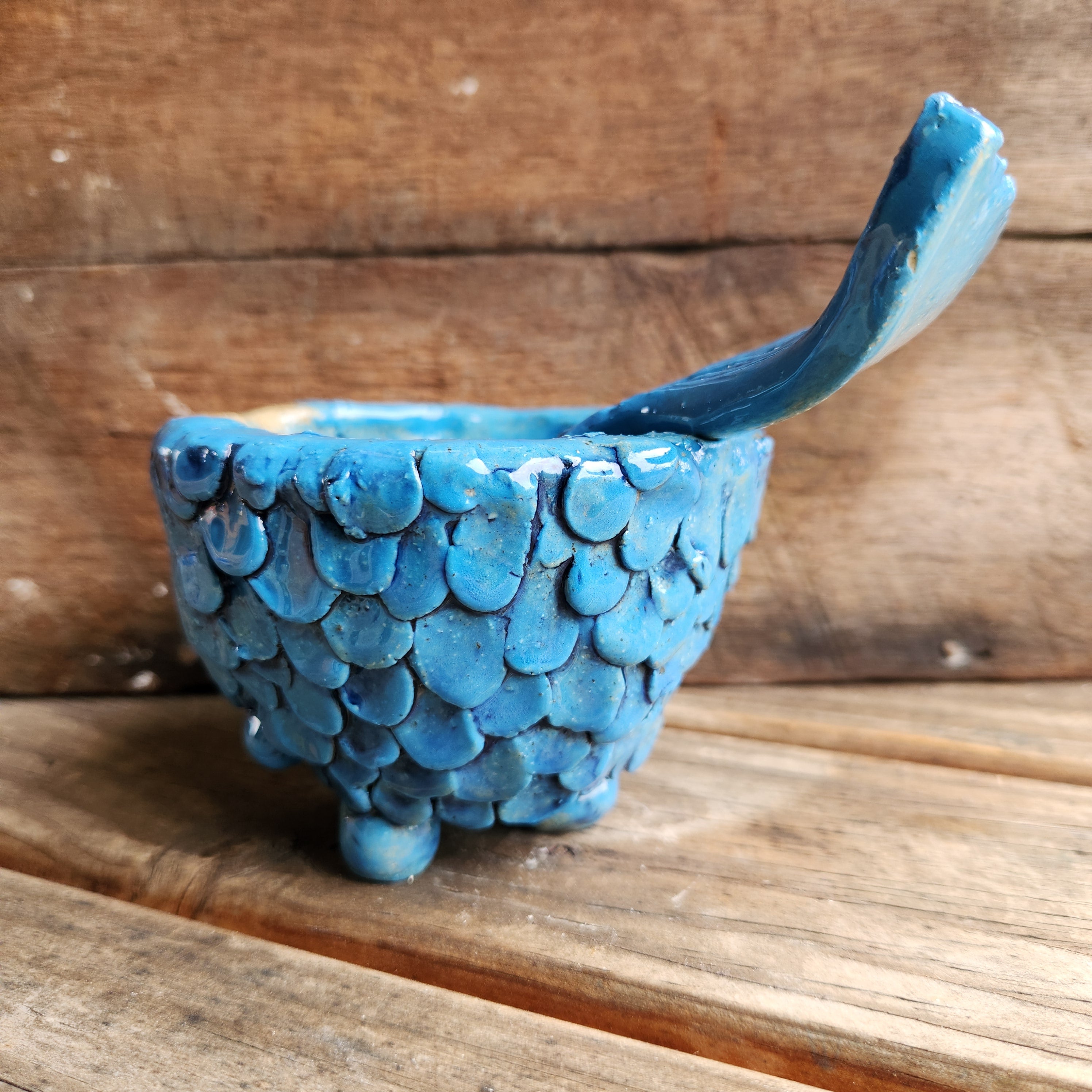 Mermaid salt pot, spoon, table gift
