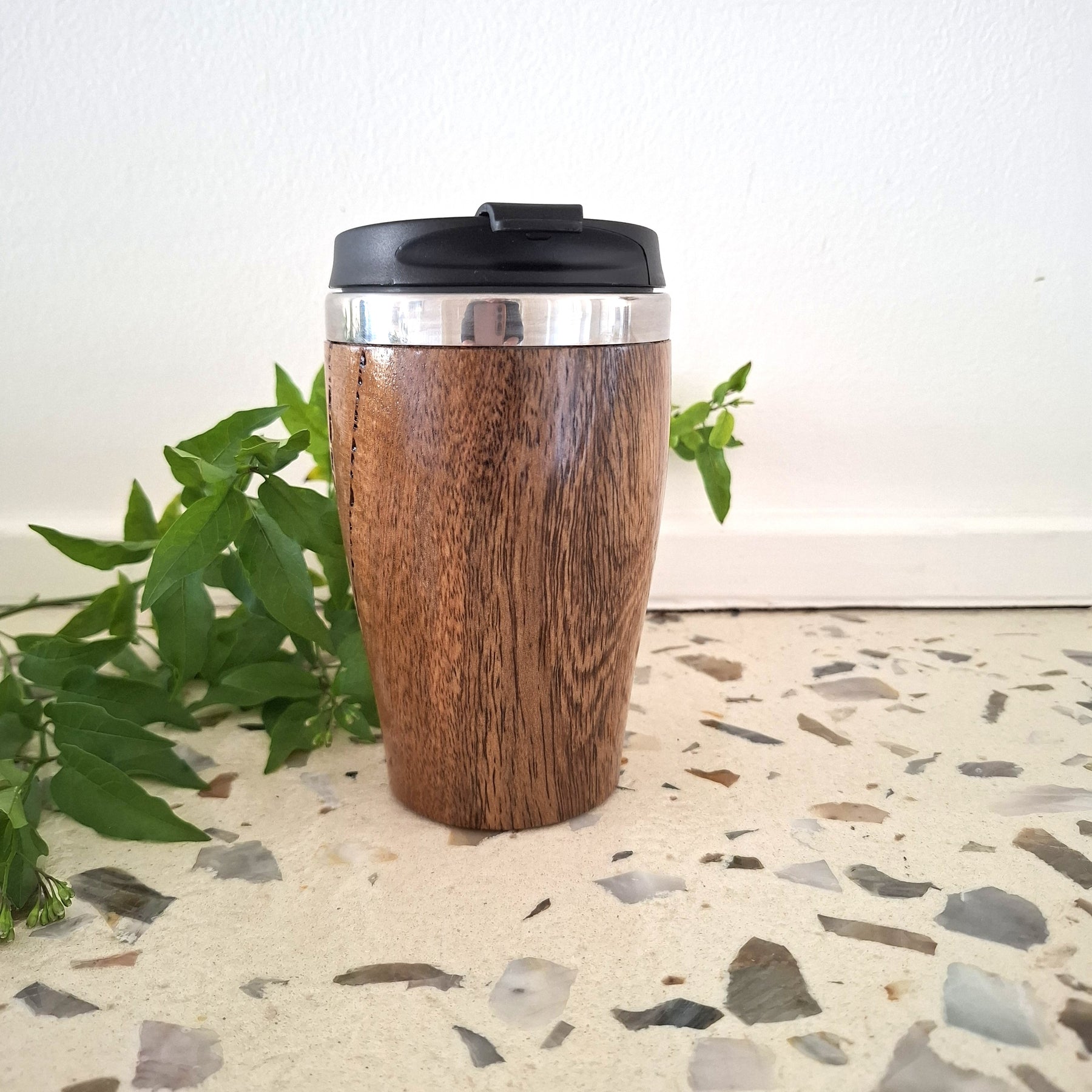Handmade Wooden Travel Mug: Insulated Eco-Friendly Coffee Tumbler