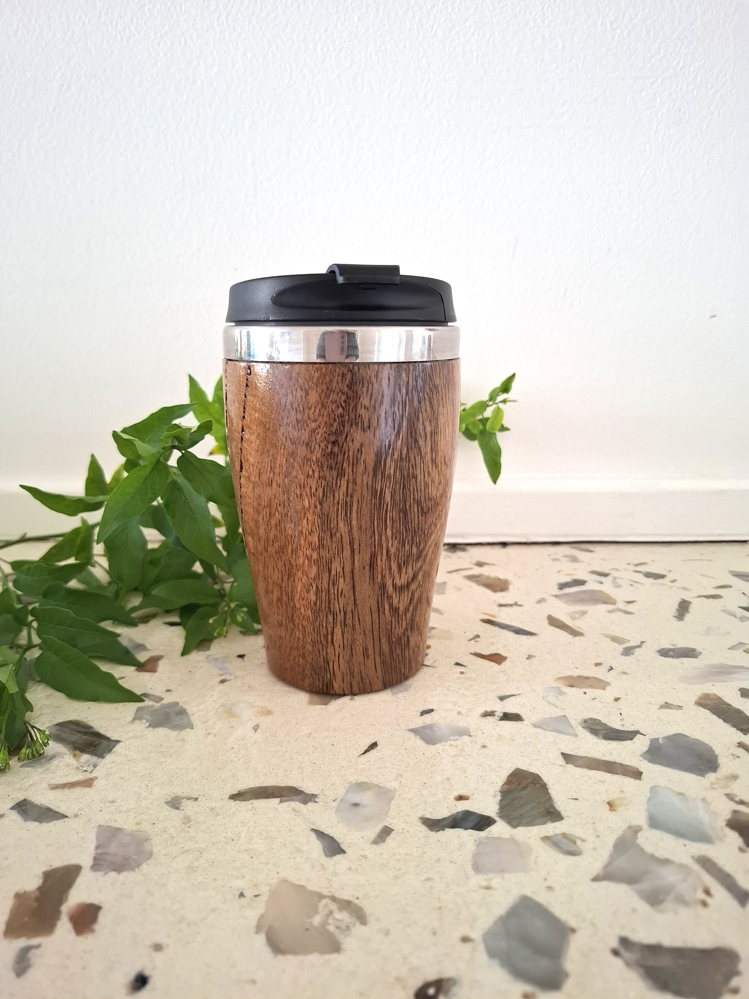 Handmade Wooden Travel Mug: Insulated Eco-Friendly Coffee Tumbler