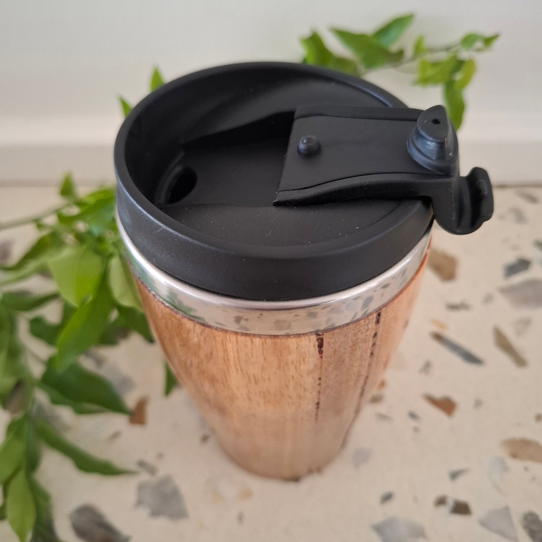 Handmade Wooden Travel Mug: Insulated Eco-Friendly Coffee Tumbler