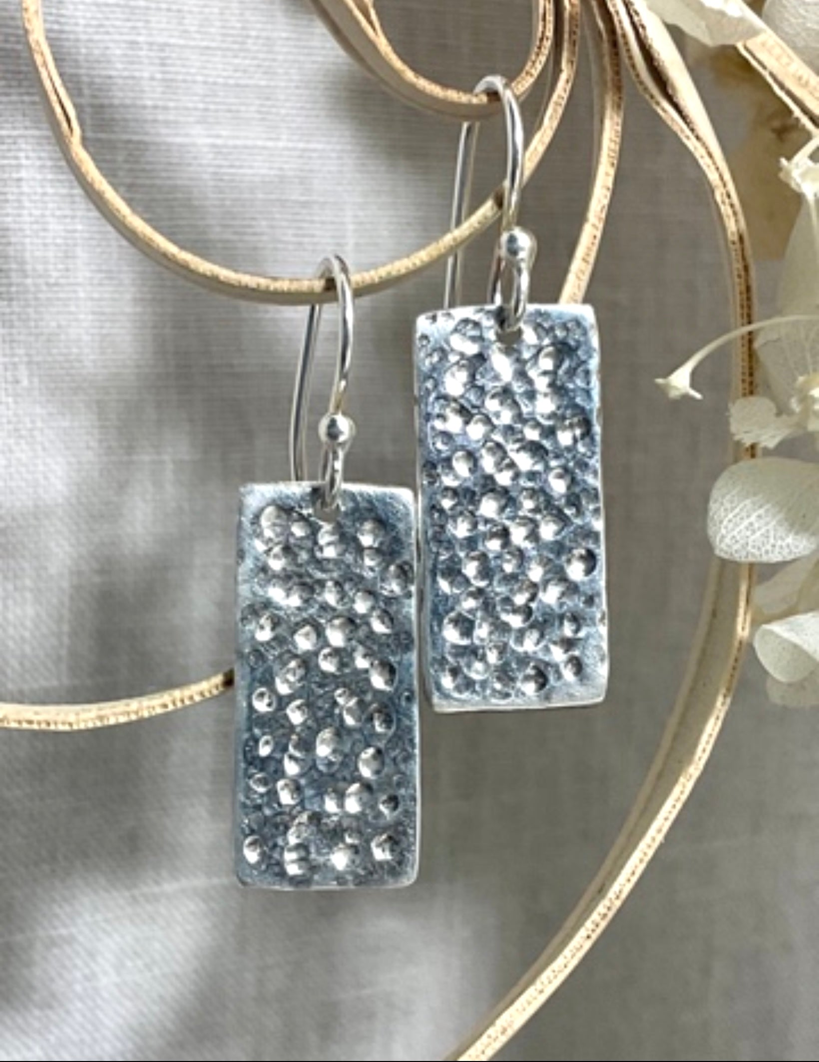 Argentium silver earrings. Handmade